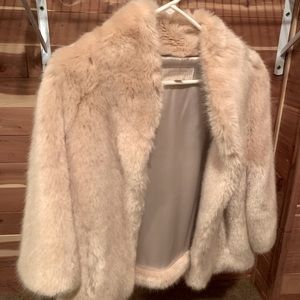 Blush Fabulous Furs Faux Fur Coat XS